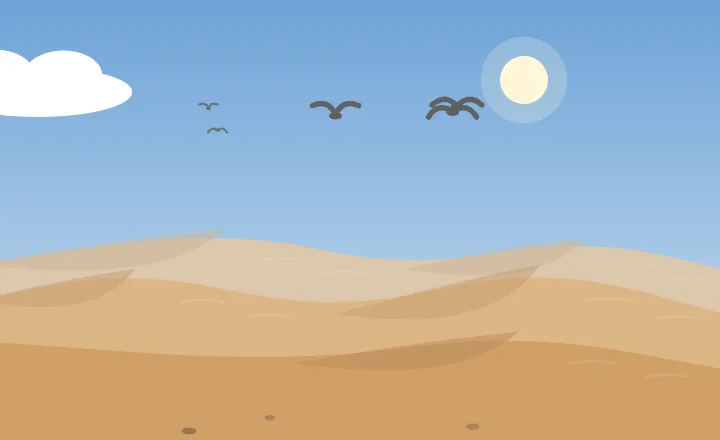 Desert in autumn