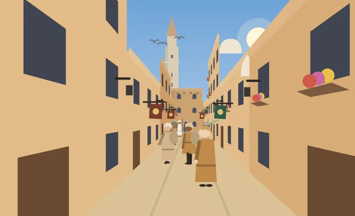 A city in the desert