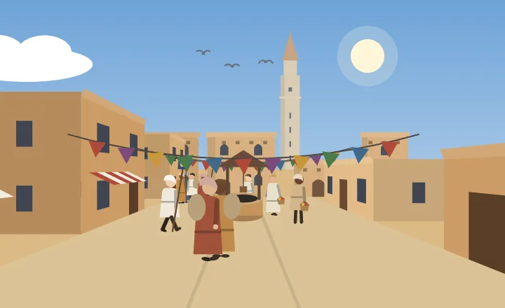 A village in the desert