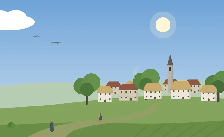 A village in farm country