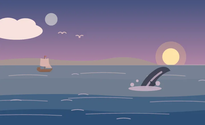 Open sea at dusk