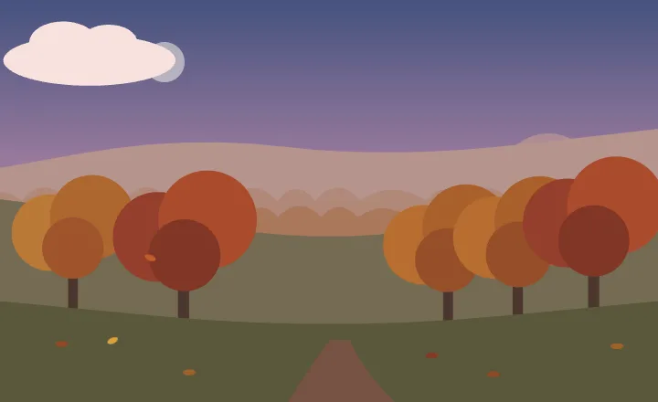 Forest at dusk