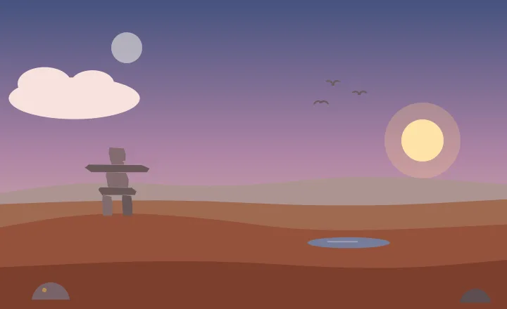 Tundra at dusk